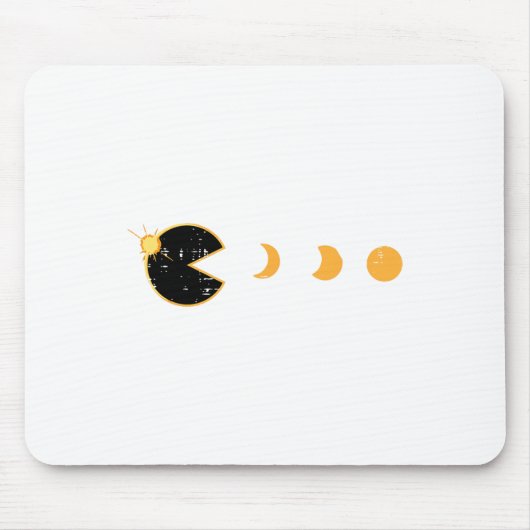 Solar Eclipse Gamer Eating Sun Retro Video Game Me Mousepad (Vorne)