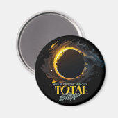 Solar Eclipse Geschenk 2024 Ihr Stadt Staat Black Magnet (Vorderseite/Rückseite)