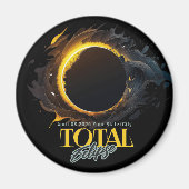 Solar Eclipse Geschenk 2024 Ihr Stadt Staat Black Magnet (Vorne)