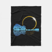 Solar Eclipse Gitarre Nature Moon Retro Stil Guita Fleecedecke (Vorderseite)