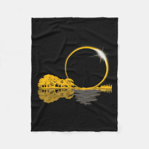 Solar Eclipse Gitarre Nature Moon Retro Stil Guita Fleecedecke