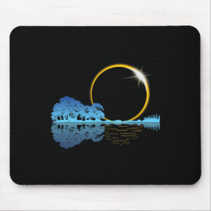 Solar Eclipse Gitarre Nature Moon Retro Stil Guita Mousepad