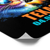 Solar-Eclipse-Gles insgesamt 2024 Cat Solar Eclips Poster (Ecke)