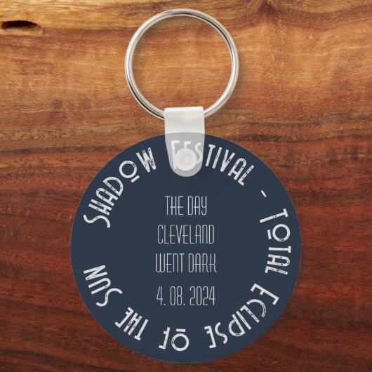 Solar Eclipse Graphic Art Add Text Custom Event Schlüsselanhänger (Rückseite)