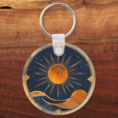 Solar Eclipse Graphic Art Add Text Custom Event Schlüsselanhänger (Vorderseite)