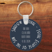 Solar Eclipse Graphic Art Add Text Custom Event Schlüsselanhänger (Rückseite)