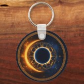 Solar Eclipse Graphic Art Add Text Custom Event Schlüsselanhänger (Vorderseite)