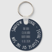 Solar Eclipse Graphic Art Add Text Custom Event Schlüsselanhänger (Rückseite)