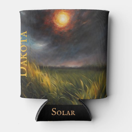 Solar Eclipse Grassland Prärie Name Dosenkühler (Vorderseite)