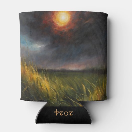 Solar Eclipse Grassland Prärie Name Dosenkühler (Rückseite)