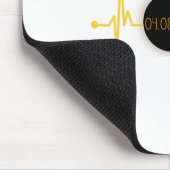 Solar Eclipse Heartbeat Gesamtsolarauskeime April Mousepad (Ecke)