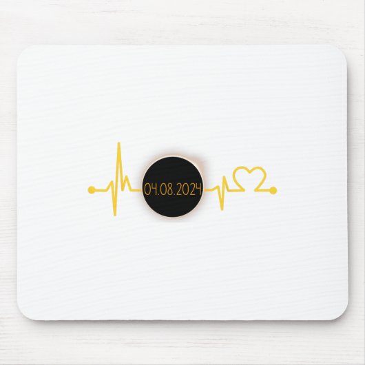Solar Eclipse Heartbeat Gesamtsolarauskeime April Mousepad (Vorne)