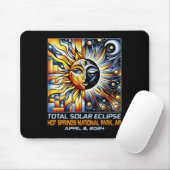 Solar-Eclipse-Hot-Springs Ar Arkansas insgesamt Mousepad (Mit Mouse)
