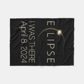 Solar Eclipse I war dort 8. April 2024 Gesamtsolar Fleecedecke (Vorderseite (Horizontal))