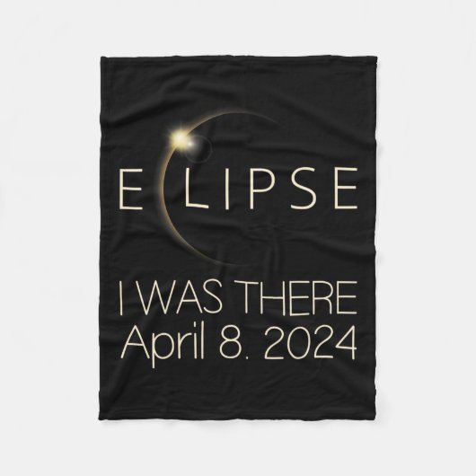Solar Eclipse I war dort 8. April 2024 Gesamtsolar Fleecedecke (Vorderseite)