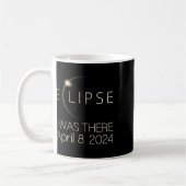 Solar Eclipse I war dort 8. April 2024 Gesamtsolar Kaffeetasse (Links)