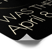Solar Eclipse I war dort 8. April 2024 Gesamtsolar Poster (Ecke)
