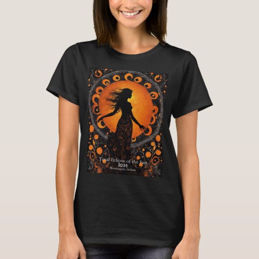 Solar Eclipse IHREN Namen oder Text Sun Dancer Mys T-Shirt (Vorderseite)
