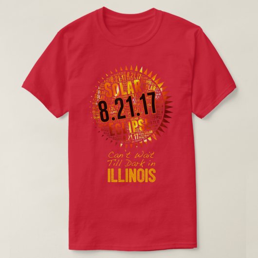 Solar Eclipse Illinois August 2017 Astronomer Te T-Shirt (Design vorne)