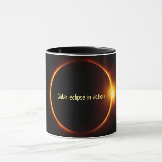 Solar Eclipse in Action Black 11 oz Combo Tasse (Zentrum)