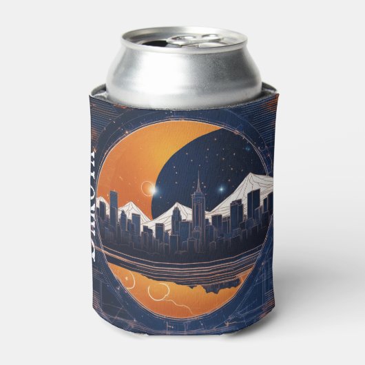 Solar Eclipse in der Stadt Name Dosenkühler (Kanne Vorderseite)