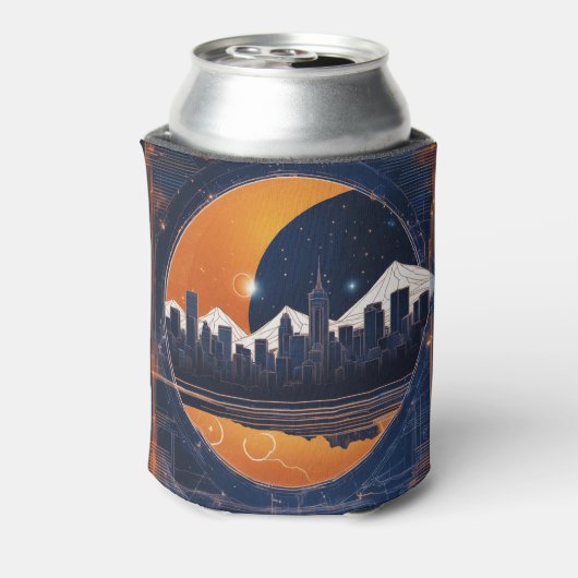 Solar Eclipse in der Stadt Name Dosenkühler (Kanne Rückseite)