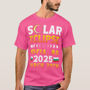 Solar Eclipse in Sofia BG 2025 März 29. Astronom T-Shirt