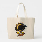 Solar Eclipse insges. 8. April 2024 Jumbo Stoffbeutel (Rückseite)