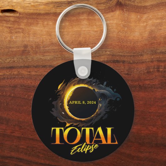 Solar Eclipse insges. 8. April 2024 Schlüsselanhänger (Vorderseite)