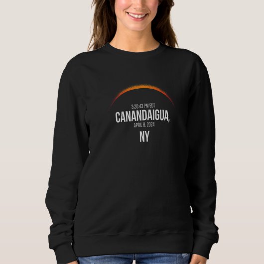 Solar Eclipse insges. April 8 2024 Canandaigua Ny Sweatshirt (Vorderseite)