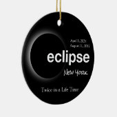 Solar Eclipse insgesamt 2017 2024 New York Keramik Ornament (Rechts)
