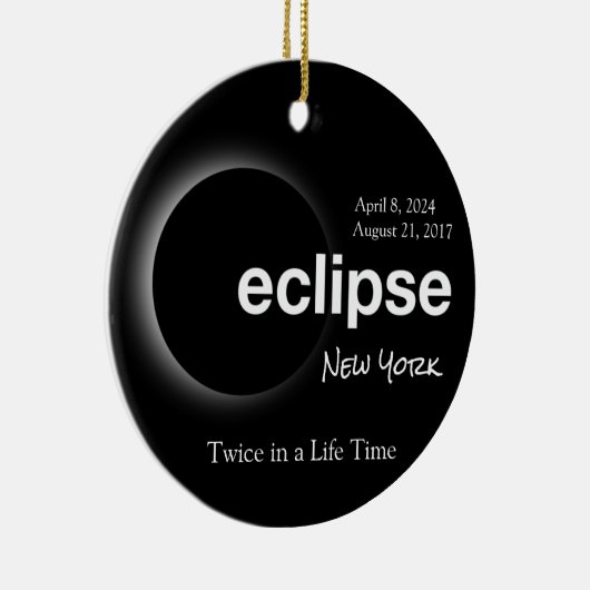 Solar Eclipse insgesamt 2017 2024 New York Keramik Ornament (Rechts)