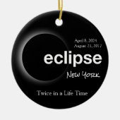 Solar Eclipse insgesamt 2017 2024 New York Keramik Ornament (Vorne)