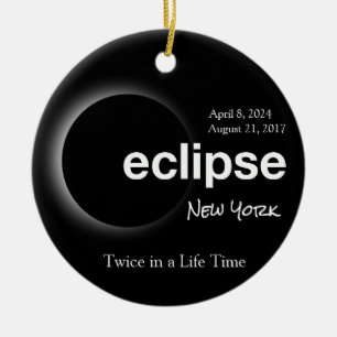 Solar Eclipse insgesamt 2017 2024 New York Keramik Ornament