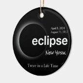 Solar Eclipse insgesamt 2017 2024 New York Keramik Ornament (Links)