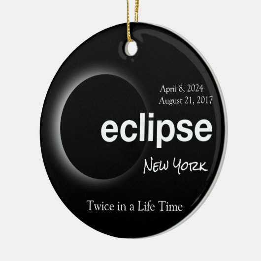 Solar Eclipse insgesamt 2017 2024 New York Keramik Ornament (Links)