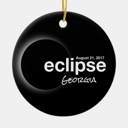 Solar Eclipse insgesamt 2017 - Georgien Keramik Ornament (Vorne)