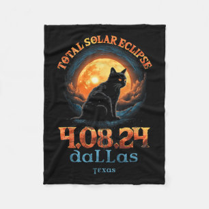Solar Eclipse insgesamt 2024 Dallas Texas Fleecedecke