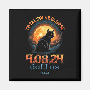 Solar Eclipse insgesamt 2024 Dallas Texas Magnet