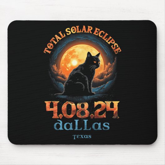 Solar Eclipse insgesamt 2024 Dallas Texas Mousepad (Vorne)