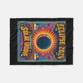 Solar Eclipse insgesamt 8. April 2024 Nord Fleecedecke (Vorderseite (Horizontal))