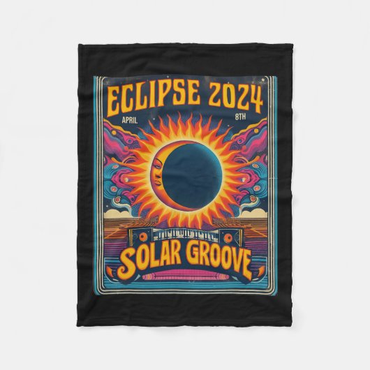 Solar Eclipse insgesamt 8. April 2024 Nord Fleecedecke (Vorderseite)