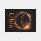 Solar Eclipse insgesamt 8. April 2024 Ohio Solar E Fleecedecke (Vorderseite (Horizontal))