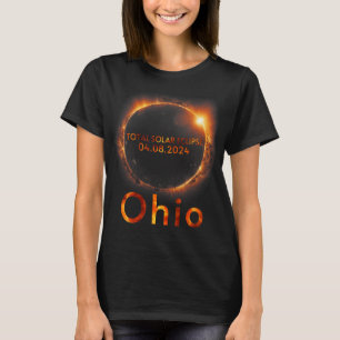 Solar Eclipse insgesamt 8. April 2024 Ohio Solar E T-Shirt