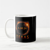 Solar Eclipse insgesamt 8. April 2024 Texas Solar Kaffeetasse (Links)