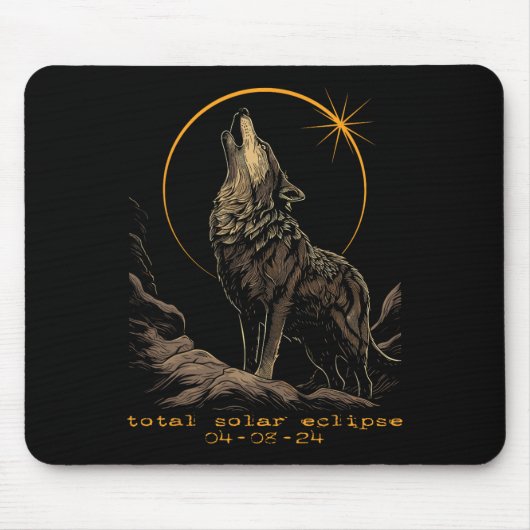 Solar-Eclipse insgesamt 8. April Wolf Mousepad (Vorne)