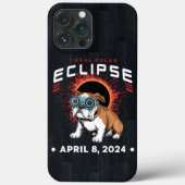 Solar Eclipse insgesamt April 2024 Bulldog-Übergab Case-Mate iPhone Hülle (Rückseite)