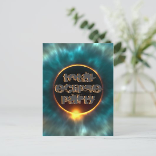 SOLAR ECLIPSE INSGESAMT POSTKARTE (Stehend Vorderseite)