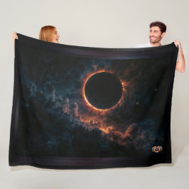 Solar Eclipse Inspiriere Awe AI Art von Xzendor7 Fleecedecke