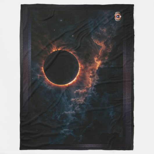 Solar Eclipse Inspiriere Awe AI Art von Xzendor7 Fleecedecke (Vorderseite)